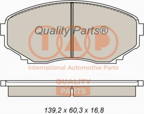 IAP QUALITY PARTS 704-11060X - Brake Pad Set, disc brake www.autospares.lv