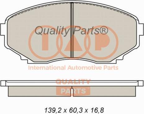 IAP QUALITY PARTS 704-11060 - Brake Pad Set, disc brake www.autospares.lv