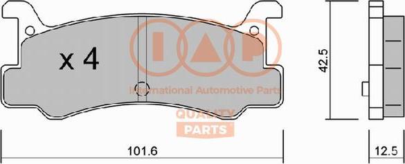 IAP QUALITY PARTS 704-11022P - Bremžu uzliku kompl., Disku bremzes autospares.lv