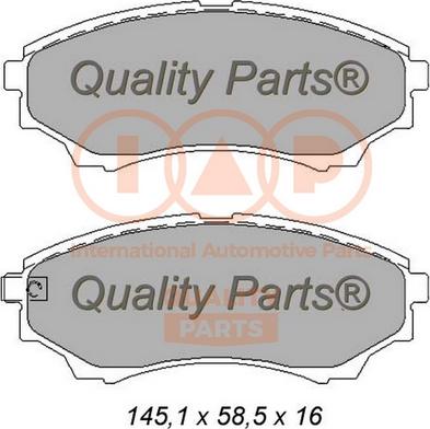 IAP QUALITY PARTS 704-11073 - Brake Pad Set, disc brake www.autospares.lv