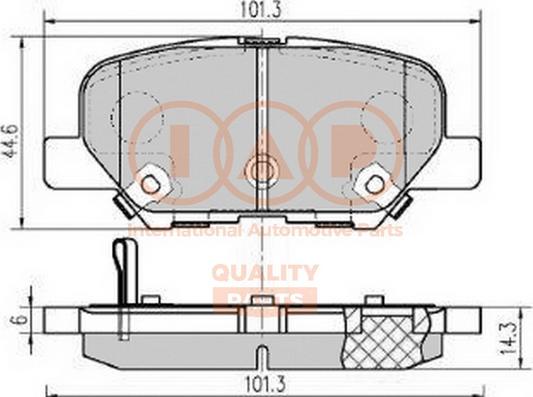 IAP QUALITY PARTS 704-11151 - Bremžu uzliku kompl., Disku bremzes www.autospares.lv