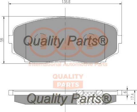 IAP QUALITY PARTS 704-11100 - Bremžu uzliku kompl., Disku bremzes autospares.lv