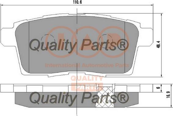 IAP QUALITY PARTS 704-11102 - Bremžu uzliku kompl., Disku bremzes autospares.lv