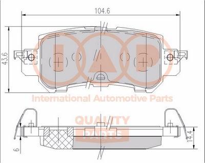 IAP QUALITY PARTS 704-11111X - Brake Pad Set, disc brake www.autospares.lv