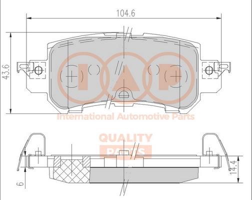 IAP QUALITY PARTS 704-11111 - Brake Pad Set, disc brake www.autospares.lv