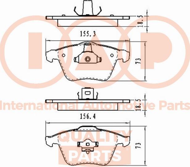 IAP QUALITY PARTS 704-11121 - Тормозные колодки, дисковые, комплект www.autospares.lv