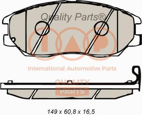 IAP QUALITY PARTS 704-18040G - Bremžu uzliku kompl., Disku bremzes www.autospares.lv