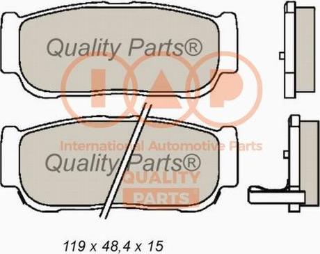 IAP QUALITY PARTS 704-18041X - Bremžu uzliku kompl., Disku bremzes autospares.lv