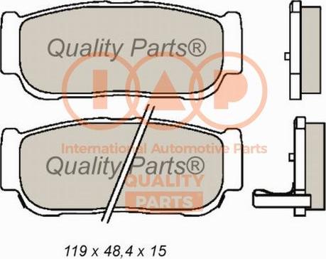 IAP QUALITY PARTS 704-18041 - Bremžu uzliku kompl., Disku bremzes autospares.lv