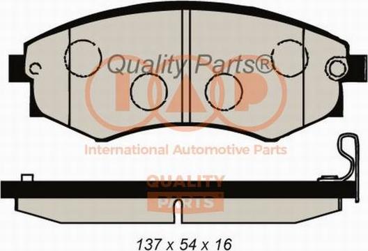 IAP QUALITY PARTS 704-18030G - Тормозные колодки, дисковые, комплект www.autospares.lv