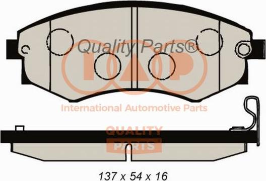 IAP QUALITY PARTS 704-18030 - Тормозные колодки, дисковые, комплект www.autospares.lv