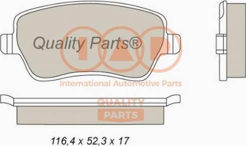 IAP QUALITY PARTS 704-13093X - Тормозные колодки, дисковые, комплект www.autospares.lv