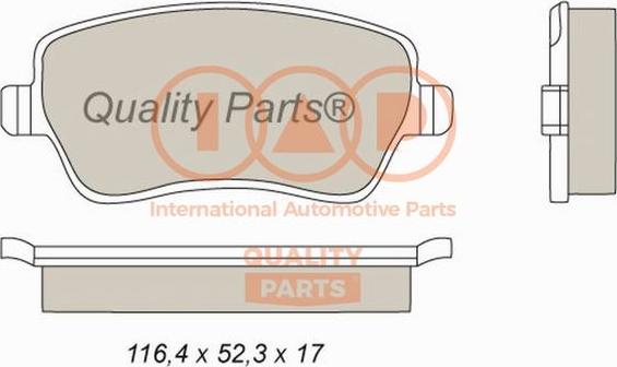 IAP QUALITY PARTS 704-13093P - Тормозные колодки, дисковые, комплект www.autospares.lv