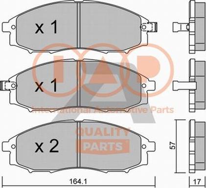 IAP QUALITY PARTS 704-13044P - Bremžu uzliku kompl., Disku bremzes www.autospares.lv