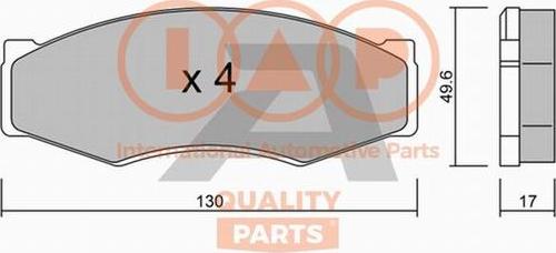 IAP QUALITY PARTS 704-13040P - Bremžu uzliku kompl., Disku bremzes www.autospares.lv