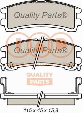 IAP QUALITY PARTS 704-13042 - Bremžu uzliku kompl., Disku bremzes www.autospares.lv