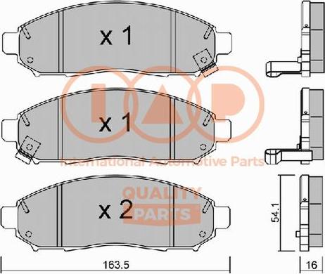 IAP QUALITY PARTS 704-13047P - Bremžu uzliku kompl., Disku bremzes www.autospares.lv