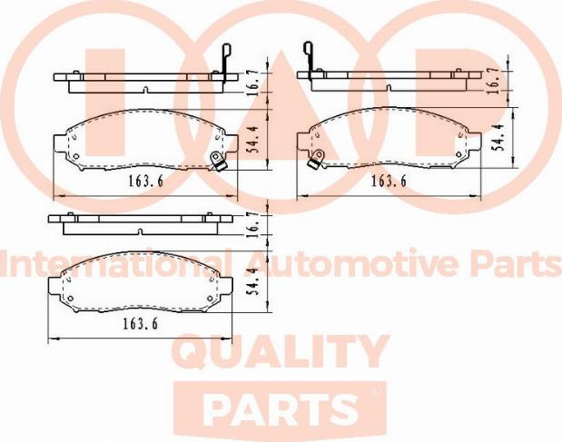 IAP QUALITY PARTS 704-13047 - Bremžu uzliku kompl., Disku bremzes www.autospares.lv