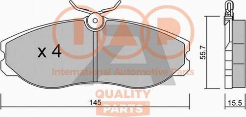 IAP QUALITY PARTS 704-13051P - Тормозные колодки, дисковые, комплект www.autospares.lv