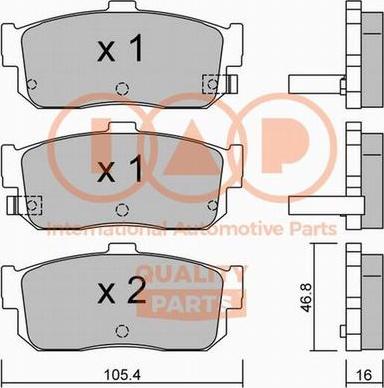 IAP QUALITY PARTS 704-13084P - Bremžu uzliku kompl., Disku bremzes autospares.lv