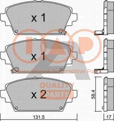 IAP QUALITY PARTS 704-13086P - Bremžu uzliku kompl., Disku bremzes autospares.lv