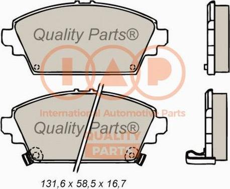 IAP QUALITY PARTS 704-13086X - Bremžu uzliku kompl., Disku bremzes autospares.lv