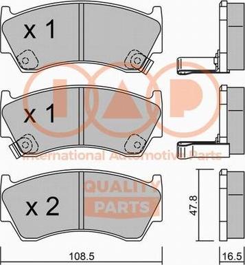 IAP QUALITY PARTS 704-13088P - Bremžu uzliku kompl., Disku bremzes www.autospares.lv