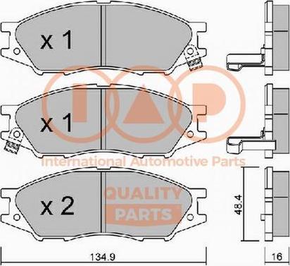 IAP QUALITY PARTS 704-13087P - Тормозные колодки, дисковые, комплект www.autospares.lv