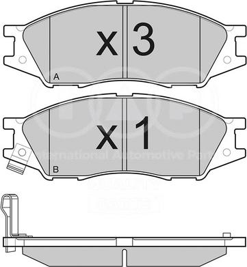 IAP QUALITY PARTS 704-13087X - Тормозные колодки, дисковые, комплект www.autospares.lv