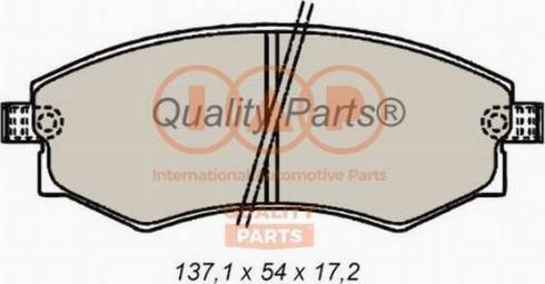 IAP QUALITY PARTS 704-13076X - Тормозные колодки, дисковые, комплект www.autospares.lv