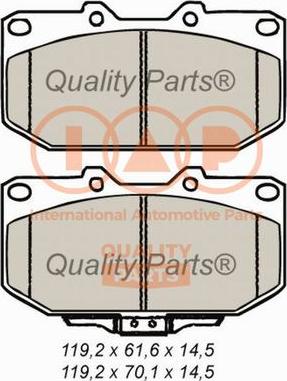 IAP QUALITY PARTS 704-13073 - Bremžu uzliku kompl., Disku bremzes www.autospares.lv