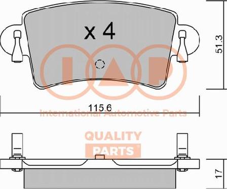 IAP QUALITY PARTS 704-13161P - Bremžu uzliku kompl., Disku bremzes www.autospares.lv