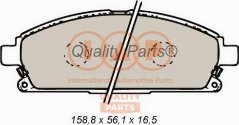 IAP QUALITY PARTS 704-13100X - Тормозные колодки, дисковые, комплект www.autospares.lv