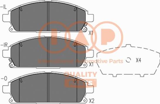 IAP QUALITY PARTS 704-13100 - Тормозные колодки, дисковые, комплект www.autospares.lv