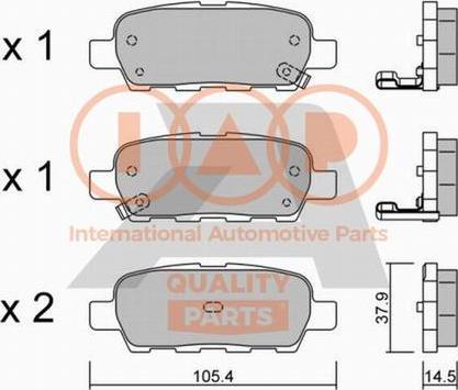 IAP QUALITY PARTS 704-13101P - Brake Pad Set, disc brake www.autospares.lv