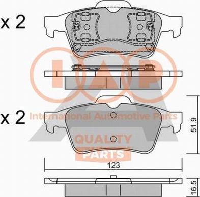 IAP QUALITY PARTS 704-13180P - Bremžu uzliku kompl., Disku bremzes www.autospares.lv