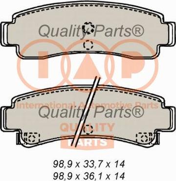 IAP QUALITY PARTS 704-13178 - Bremžu uzliku kompl., Disku bremzes autospares.lv