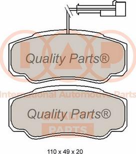 IAP QUALITY PARTS 704-13173X - Brake Pad Set, disc brake www.autospares.lv