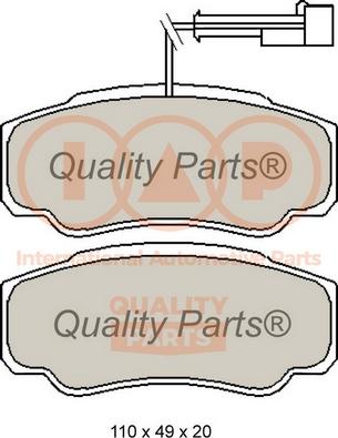 IAP QUALITY PARTS 704-13173 - Brake Pad Set, disc brake www.autospares.lv