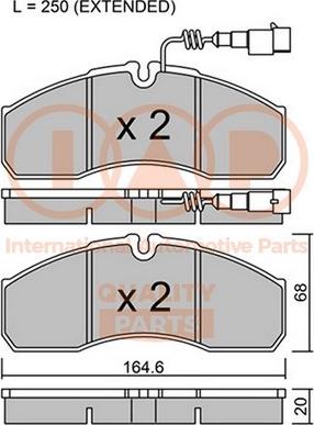 IAP QUALITY PARTS 704-13172P - Тормозные колодки, дисковые, комплект www.autospares.lv