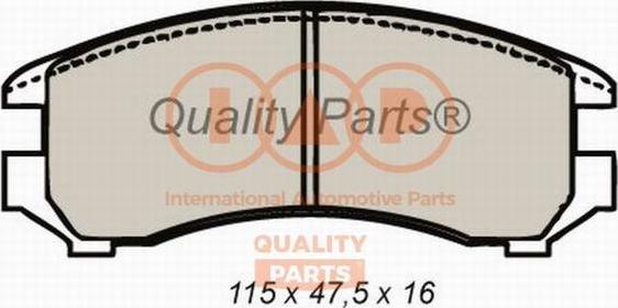 IAP QUALITY PARTS 704-13177 - Тормозные колодки, дисковые, комплект www.autospares.lv