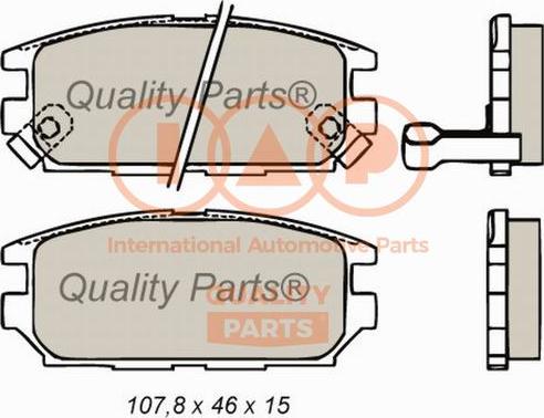 IAP QUALITY PARTS 704-12054 - Brake Pad Set, disc brake www.autospares.lv