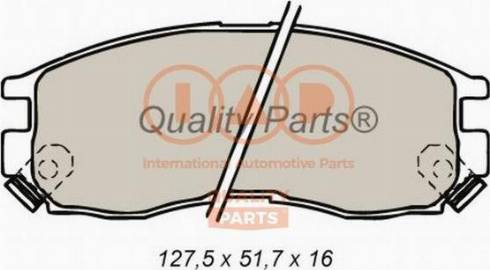 IAP QUALITY PARTS 704-12052X - Brake Pad Set, disc brake www.autospares.lv