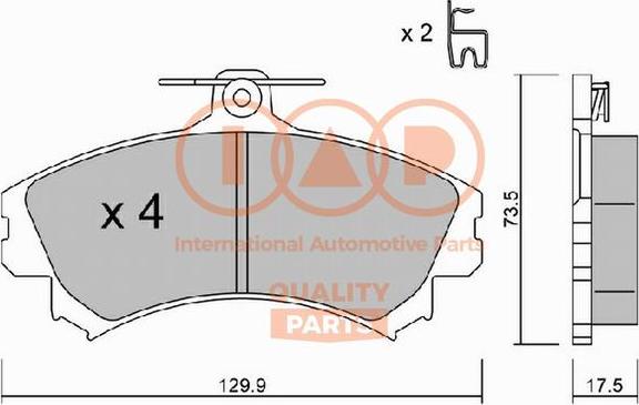 IAP QUALITY PARTS 704-12065P - Bremžu uzliku kompl., Disku bremzes autospares.lv