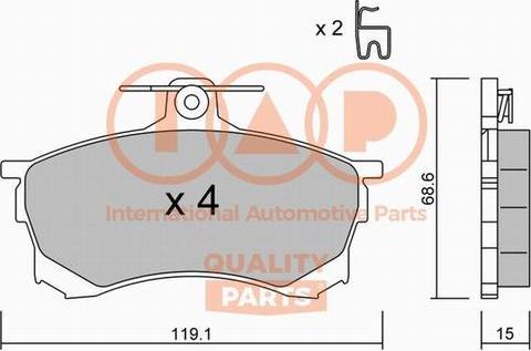 IAP QUALITY PARTS 704-12080P - Bremžu uzliku kompl., Disku bremzes www.autospares.lv