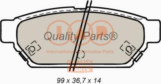 IAP QUALITY PARTS 704-12083 - Brake Pad Set, disc brake www.autospares.lv