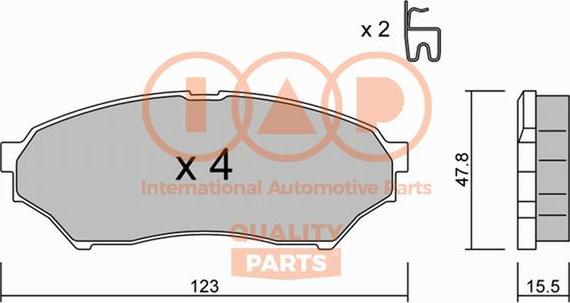 IAP QUALITY PARTS 704-12035P - Bremžu uzliku kompl., Disku bremzes autospares.lv