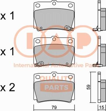 IAP QUALITY PARTS 704-12025P - Bremžu uzliku kompl., Disku bremzes autospares.lv