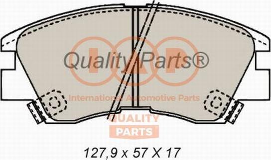 IAP QUALITY PARTS 704-12020 - Тормозные колодки, дисковые, комплект www.autospares.lv