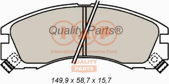 IAP QUALITY PARTS 704-12021 - Тормозные колодки, дисковые, комплект www.autospares.lv